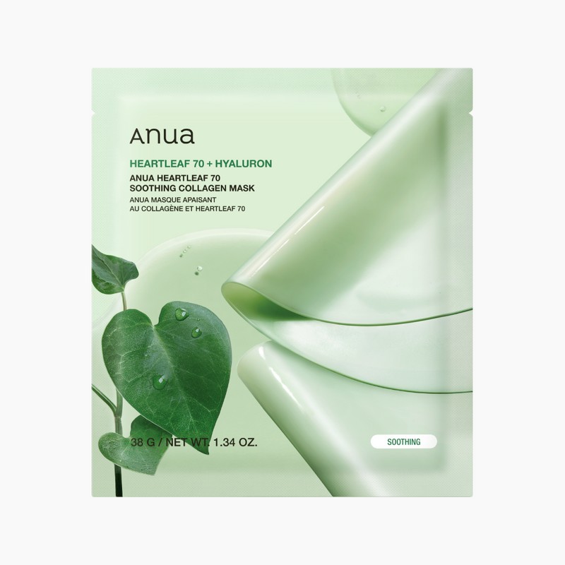 Anua Houttuynia Cordata 70 Soothing Collagen Mask 4 sheets /