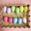 Tundwhite Pack of 24 Easter Eggs, 6 cm Plastic Easter