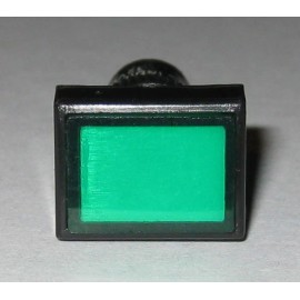 Panel Mount Rectangular LED Indicator - Green - Plastic Case - 3 to 12 V DC