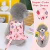 PETPUBGNZS Small Dog Dress Harness and Leash Set Cute Princess