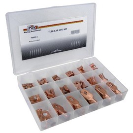 Pico 0003-L 68 Piece Solid Copper Tubular Lug Terminal Assortment Kit with 18 Sizes in Plastic Kit Box
