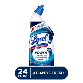 Lysol Power Toilet Bowl Cleaner Gel, For Cleaning and Disinfecting, Stain Removal, 24oz