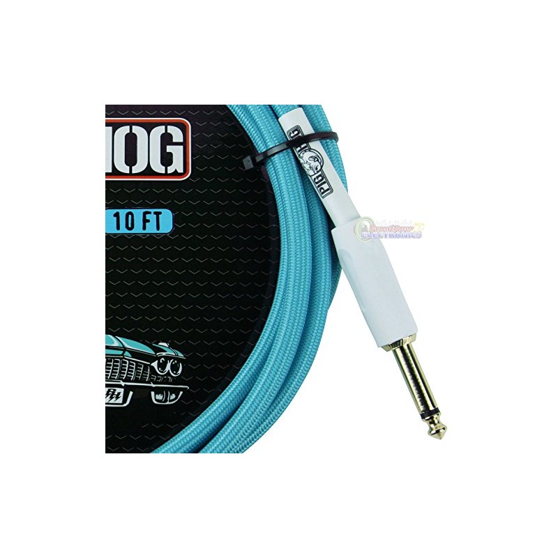 Pig Hog PCH10DBR - Cable de instrumento de guitarra azul