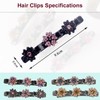 SSyang Sparkling Crystal Stone Braided Hair Clips, Pack of 4