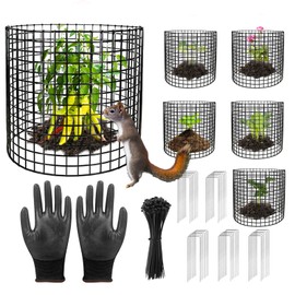 18Pcs Plant Protectors from Animals,13.5" Dia X 14.3" H Metal Plant Cages for Outdoor Plants Plant Cage & Supports Keep Animal Out Garden Wire Mesh Protection from Rabbit Chicken Squirrel Tree Flower