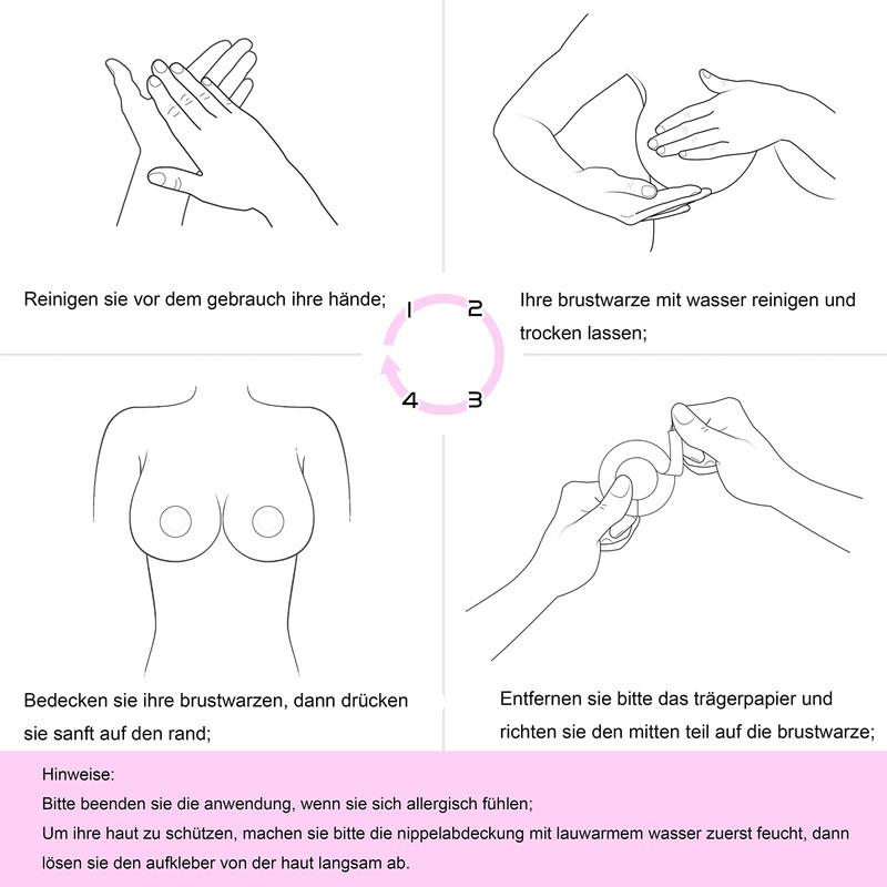 Tripetals 20 Paare Unsichtbare Nippelabdeckung wasserdichte Einweg Brust Aufkleber Nippel