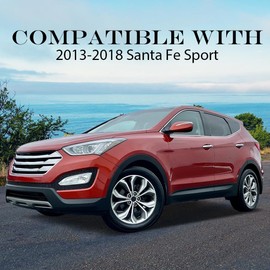 G-PLUS Front Door Lower Molding Garnish Left Driver Side Compatible with Santa Fe Sport 2013-2018 87721-4Z000 877214Z000 Smooth Black