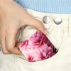 DIGTIALL Pink Flowers Folding Travel Mirror Vanity Mirror PU Leather