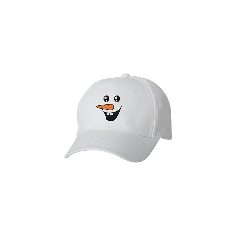 One Size White Baseball Snowman Face Cute Christmas Embroidered Dad