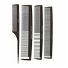 Carbon Comb Stylish 4-Pack Set by Cricket for Unisex -
