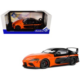 DCD 2024 for Toyota GR Supra 'StreetFighter' 1/18 Orange and Black Diecast Model Car by Solido