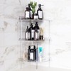 Bakzon Corner Shower Caddy, 3 Tier Acrylic Shower Organizer Corner