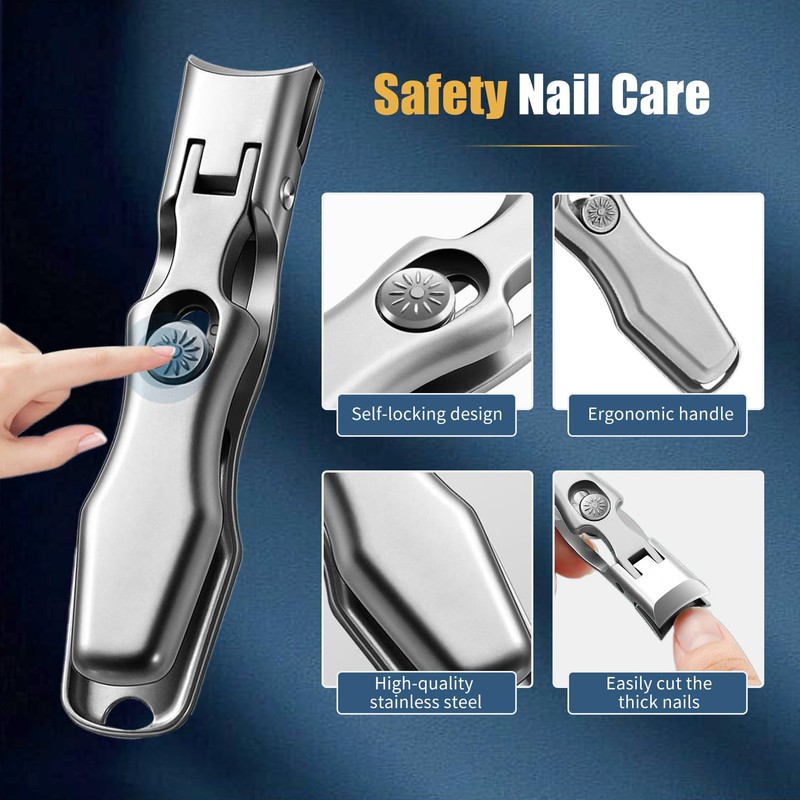 German Nail Clippers for Men, 2025 Upgraded Ultra Sharp Stainless