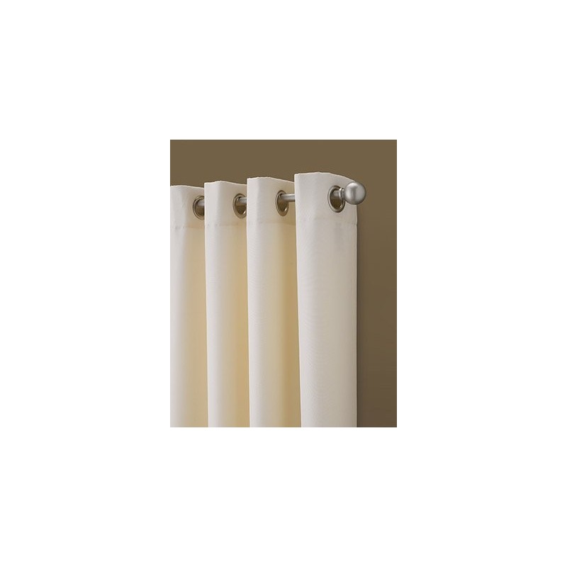 Curtainworks Curtain Panel, Polyester, Cream/Black, 108 in