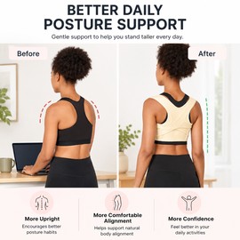 Adjustable Posture Corrector Back Brace for Upper Back Support – Breathable Shoulder & Neck Alignment for Home, Office & Daily Wear