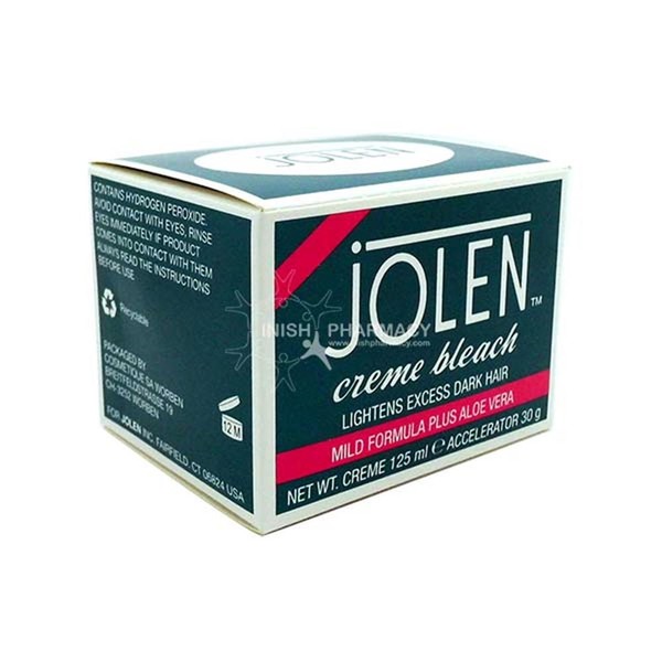 Jolen Creme Bleach Lightens Excess Dark Hair Mild Formula 125ml