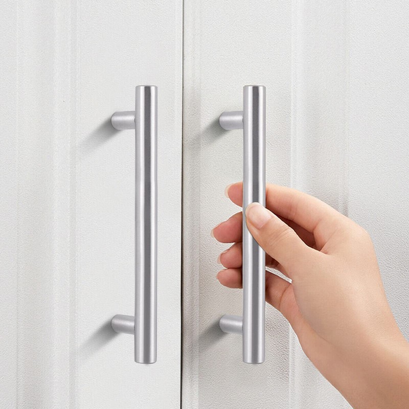AcbbMNS 20Pcs Silver Kitchen Cabinet Handles 96mm Hole Center, Brushed