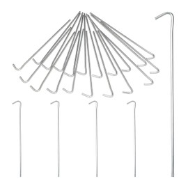 Relaxdays Tent Pegs Set of 25 Pegs for Tent, Camping and Much More, Soft & Medium Floors, Steel, 22 cm, Ground Anchor, Silver, 22 x 2 x 0.3 cm