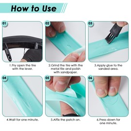 SPINGO 16 PCS Bike Tire Repair Kit, Bike Tire Repair Kits with 10PCS Tube Patch Kits & 2 Premium Tire Levers, Bicycle Inner Flat Tube Patch Kit for Roadbike MTB Ebike