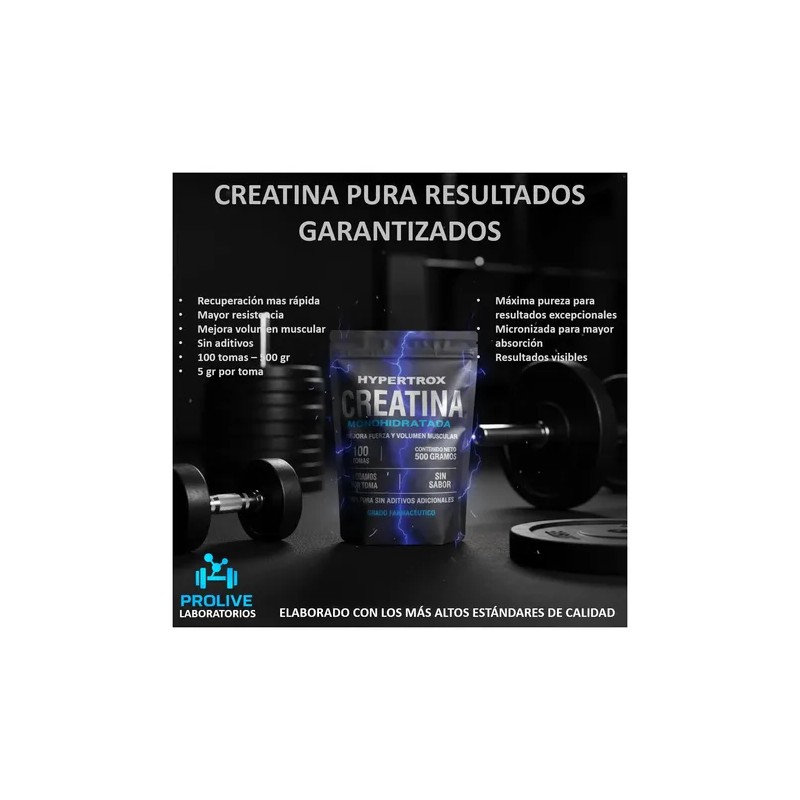 Creatina Monohidratada Usp 500g Micronizada Sin Sabor 100tom