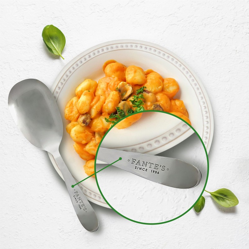 Fante's Pasta Serving Spoon, Stainless Steel, Set of 2, The