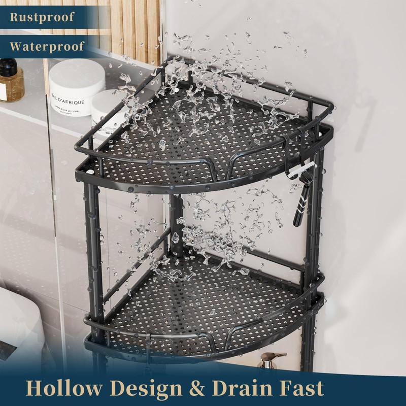 Consumest Corner Shower Caddy Stand - 4 Tier Shower Organizer