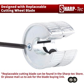 Sharp-tec 15mm Pipe Cutter, 1/2" Copper Pipe Cutter with Zinc Alloy Body, Round Pipe Slice for Cutting Copper, Brass, PVC, Aluminum