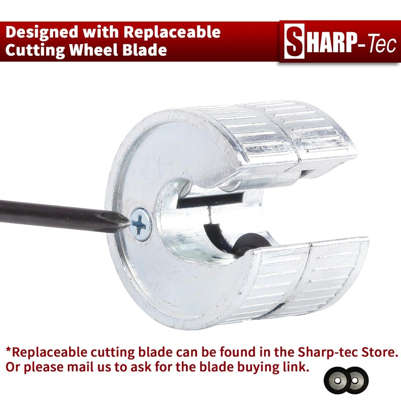 Sharp-tec 15mm Pipe Cutter, 1/2" Copper Pipe Cutter with Zinc