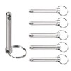 5PCS Quick Release Pins,Boat Bimini Top Marine Hardware,M8*60MM Carbon Steel