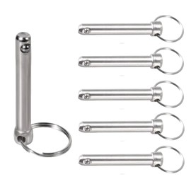 5PCS Quick Release Pins,Boat Bimini Top Marine Hardware,M8*60MM Carbon Steel Safety Pin Locking Pins for Boat, Mechanics