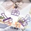 Clips De Carpeta Extra Grandes Morados 15 Unidades