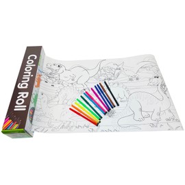 Streamline Imagined Jumbo Coloring Roll with 12 Piece Marker Set - Dinosaur Explore!
