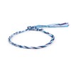 [Fashion Jewelry] V Colorful Border Braided Misanga Blue Blue Bracelet