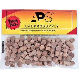 Cherry Wood Plugs 3/8 Inch, Flat Head Screw Hole Covers for Furniture, Cabinets, and Woodworking – Button-Style Wooden Plugs (120, 3/8 inch Cherry)