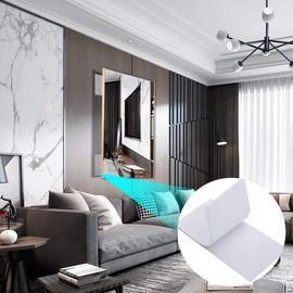 BRAVESHINE 100x200mm Damage Free Hanging Sticky Pads Super Holding Power,Large Sticky Pads, Large Picture Hanging Strips with Super Sticky Glue for Home, Office, Workshop Use (4 Pairs, White)