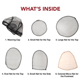 Donna Collection Hair Weaving Cap 5 Pieces Net Set #11070
