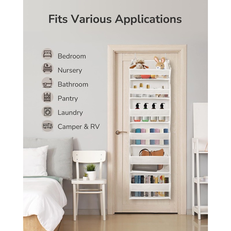 ULG 2 Pack Over The Door Organizer with 6 Large
