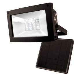 Maxsa 40330 80LM 12 LED Solar-Powered 10 Hour Flood Light, Weatherproof, 8.5” x 7.5” x 4.5”, Black