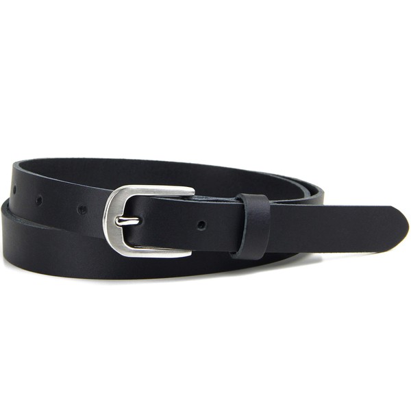 Frentree Leather Belt Made in Germany, Slim Belt Made of