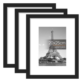 upsimples Picture Frames 8x10 Picture Frame, 3 Pack Black Photo Frame, 8x10 Photo Frame Black, Wall Hanging Photo Frame