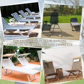 Woanger Vinyl Sling Chair Spline Outdoor Patio Long Solid Awning Cord Replacement Fabric Sling Chair Spline Replacement for Outdoor Patio Lawn Garden Pool Furniture(25 ft,5/16")