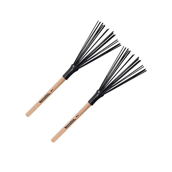 Innovative Percussion Wood Handle Synthetic, Heavy Brushes (BR4)