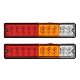 Truck Tail Lamp Set of 2 LED Left and Right 20 LEDs 12V 24V Truck Trailer Light Truck LED Tail Light Turn Signal Brake (12V.24V)