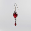 Valentines' Day Red Heart Romance Dangle Earrings Austrian Crystals Thorns