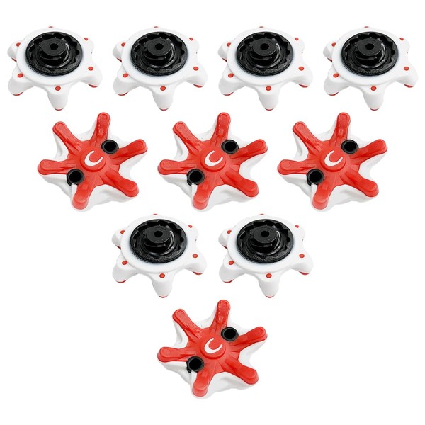 DOKRIN Golf Spikes,10-teiliges Set mit roten Ersatzspikes und Zubehör für