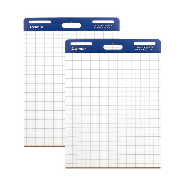 Comix Grid Sticky Easel Pad, 25 x 30 Inches Flip
