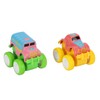 4pcs Pull Back Car Toys Cartoon Q Version Alloy Vehicle