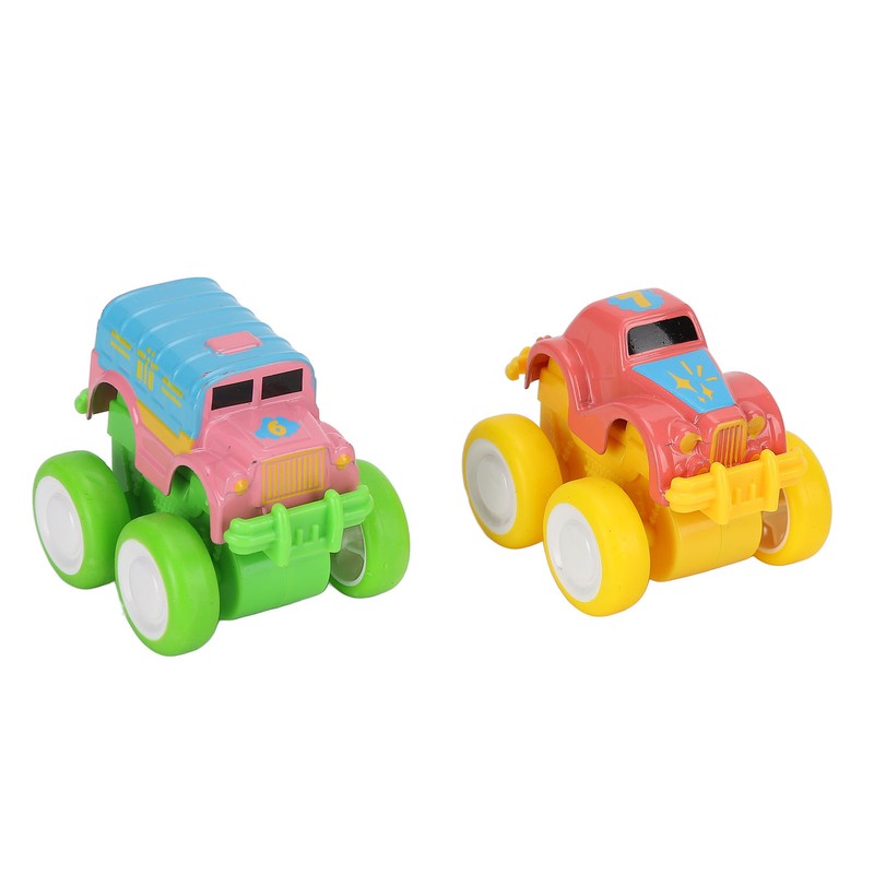 4pcs Pull Back Car Toys Cartoon Q Version Alloy Vehicle