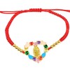 Gold Plated Virgin Mary Colorful Heart Adjustable Bracelet Virgen De