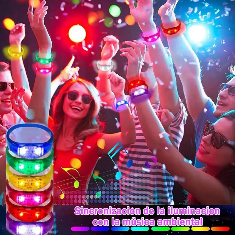 24pcs Pulseras Audioritmicas Concierto Para Fiesta Batucada